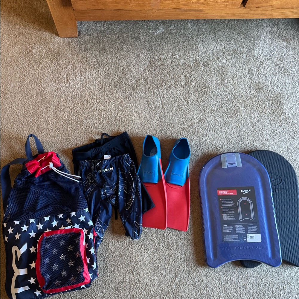 Navy Star Backpack and Swim Gear Set